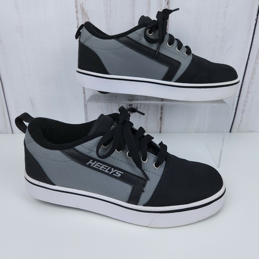 Heelys GR8 Pro Size YTH 6 Skate wheel Shoes Black/Gray EUC -  HE100342